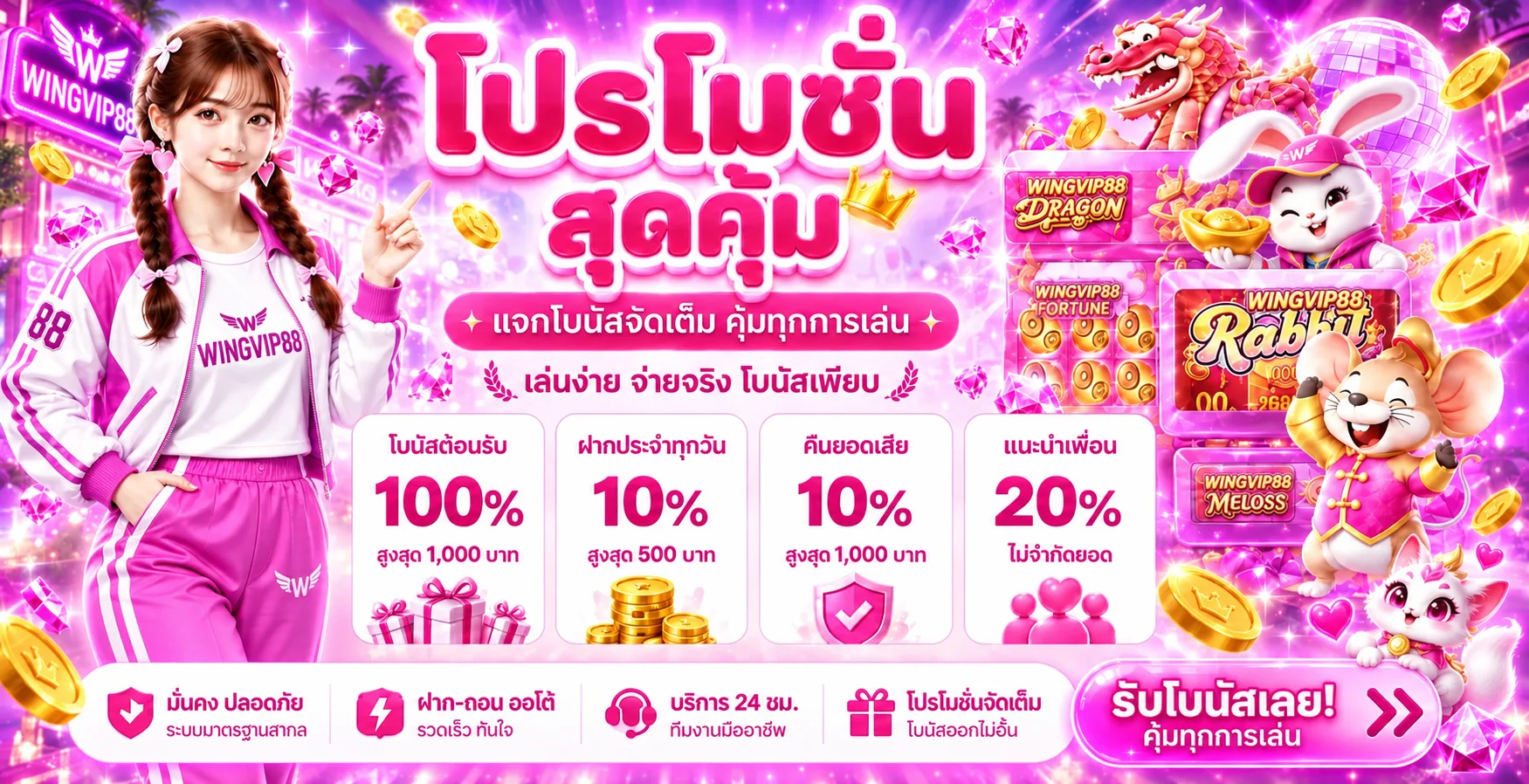 โปรโมชั่น WINGVIP88 พร้อมรายละเอียดสิทธิ์และเงื่อนไข